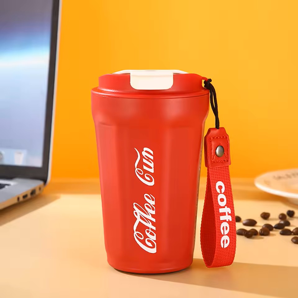 Double Layer 304 Stainless Steel Temperature Control Coffee Cup Suitable for Car Travel & Office