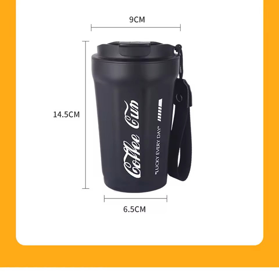 Double Layer 304 Stainless Steel Temperature Control Coffee Cup Suitable for Car Travel & Office