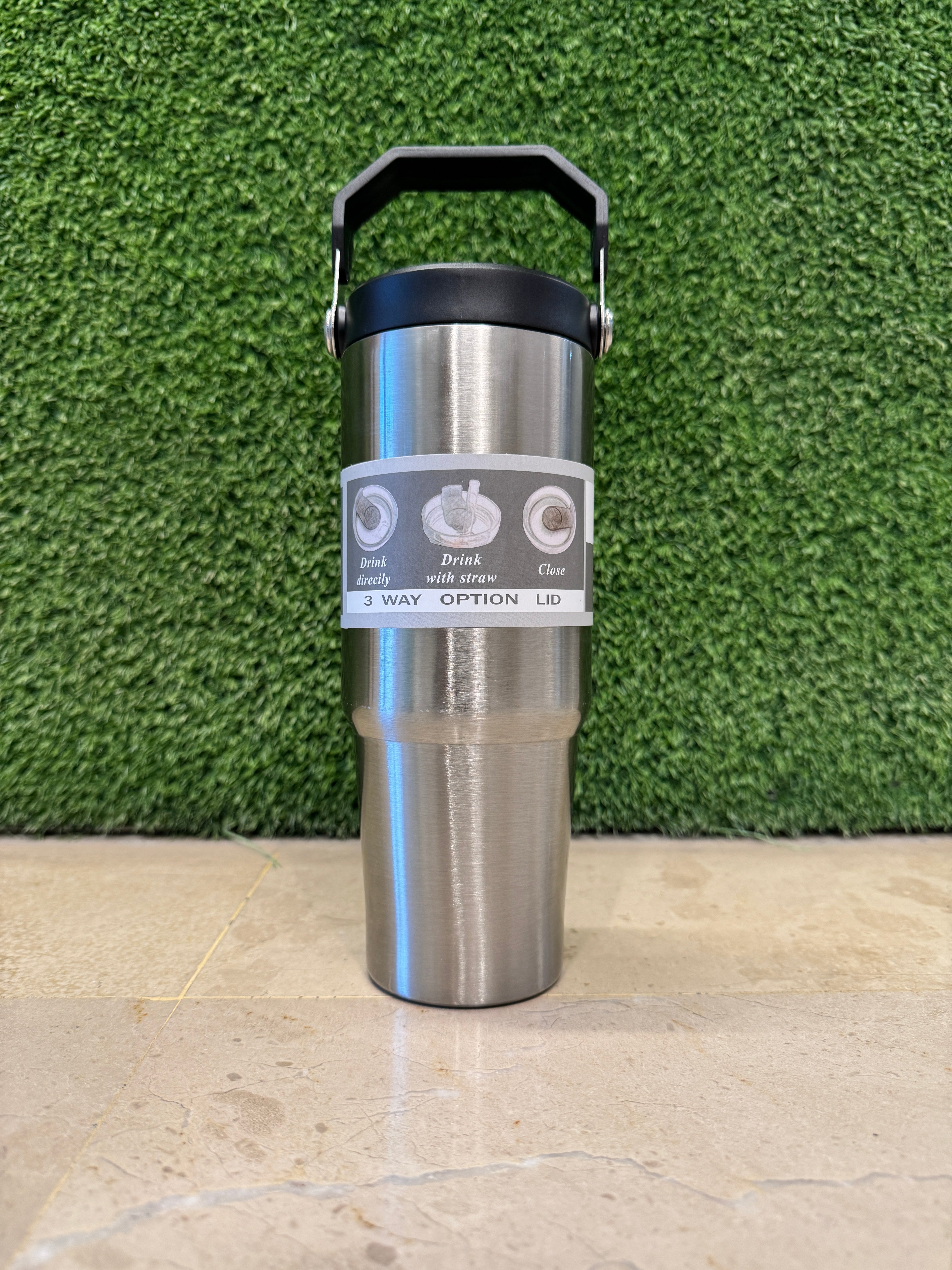 Panda 304 Stainless Steel Water Bottle Leakproof Tumbler with Flip Lid for Outdoor Sports Travel and Car Use