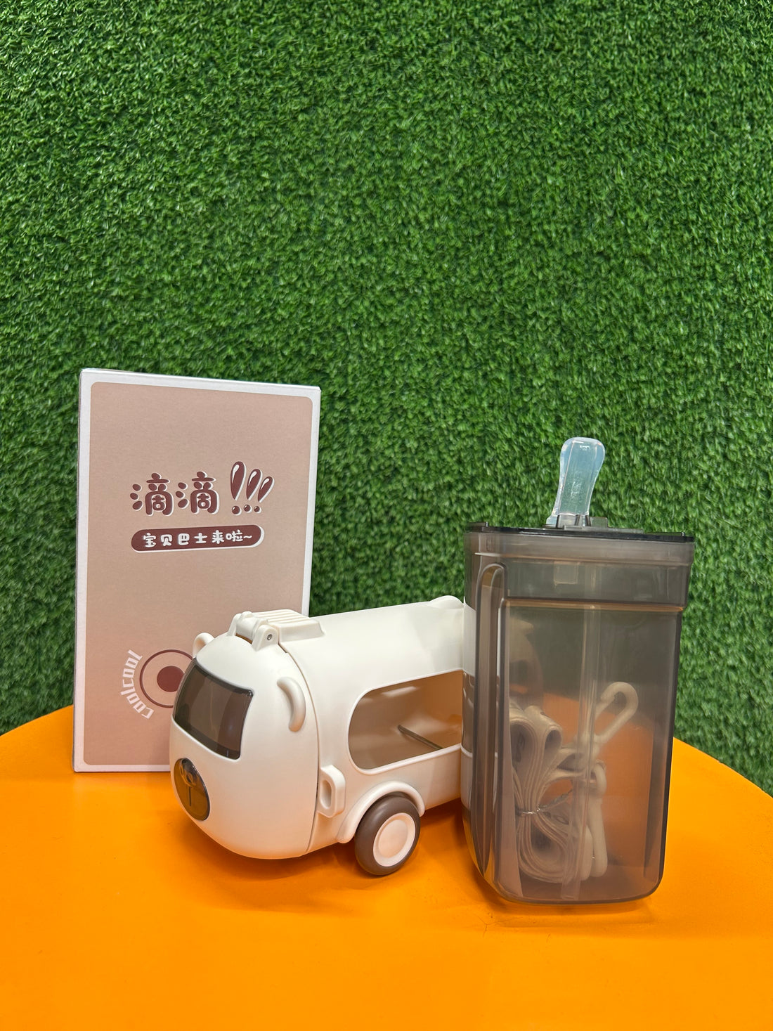 Portable Cute Bear Car Water Bottle with Shoulder Strap for Kids with strap | 500 ML