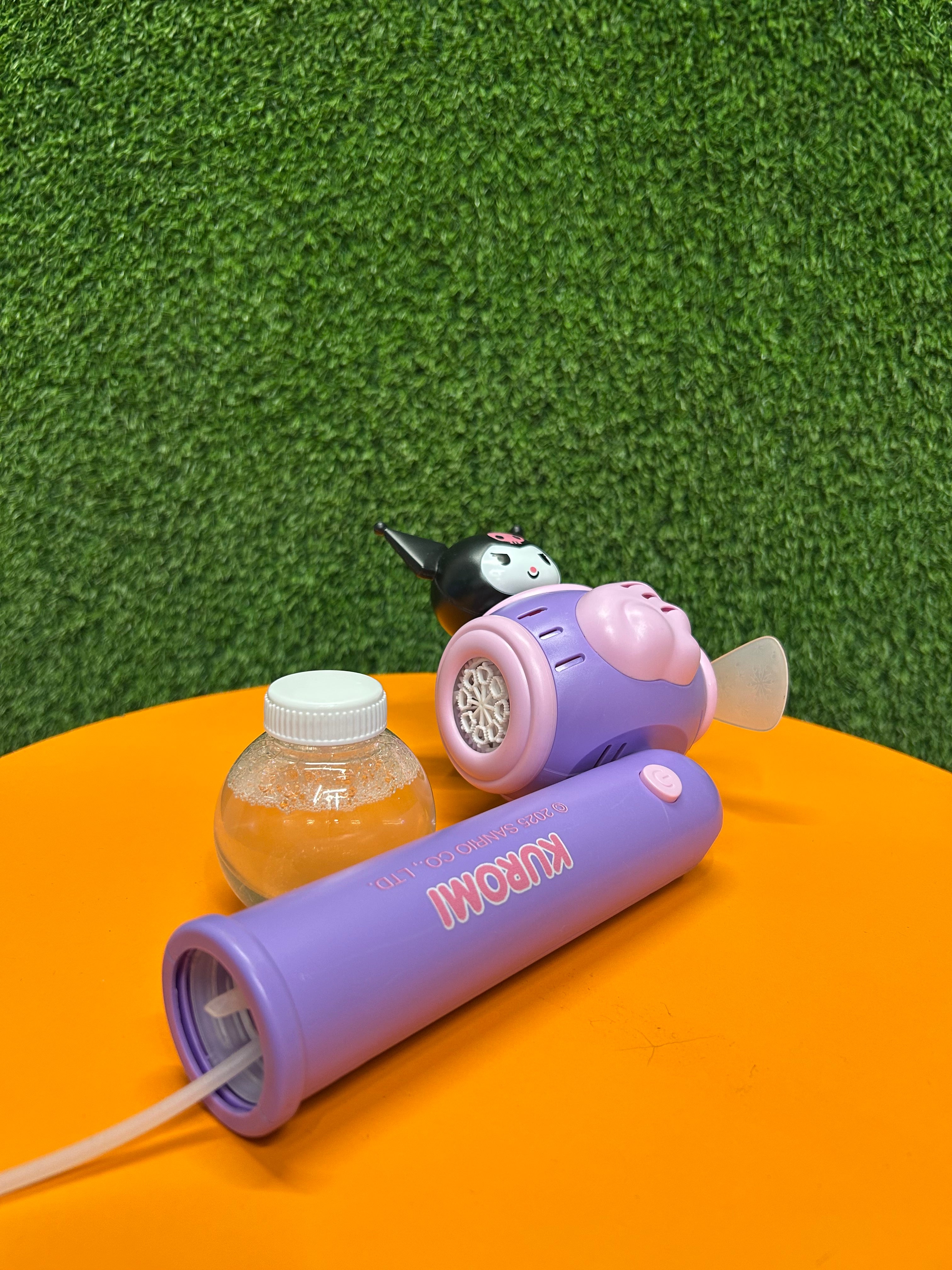 Kuromi-themed portable mini fan and Bubble Gun for Kids