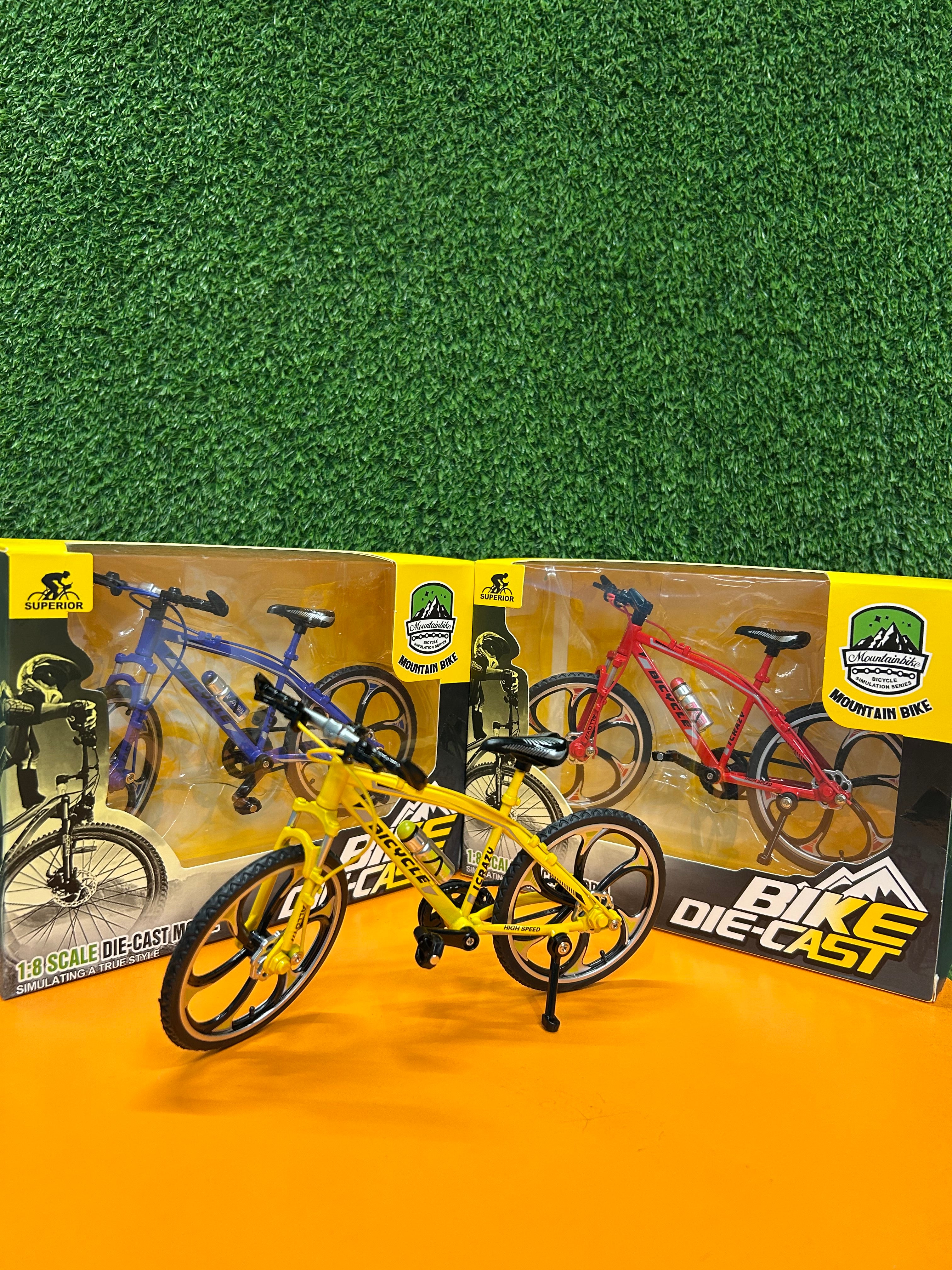Mini 1:8 Alloy Bicycle Model Diecast Metal | Yellow