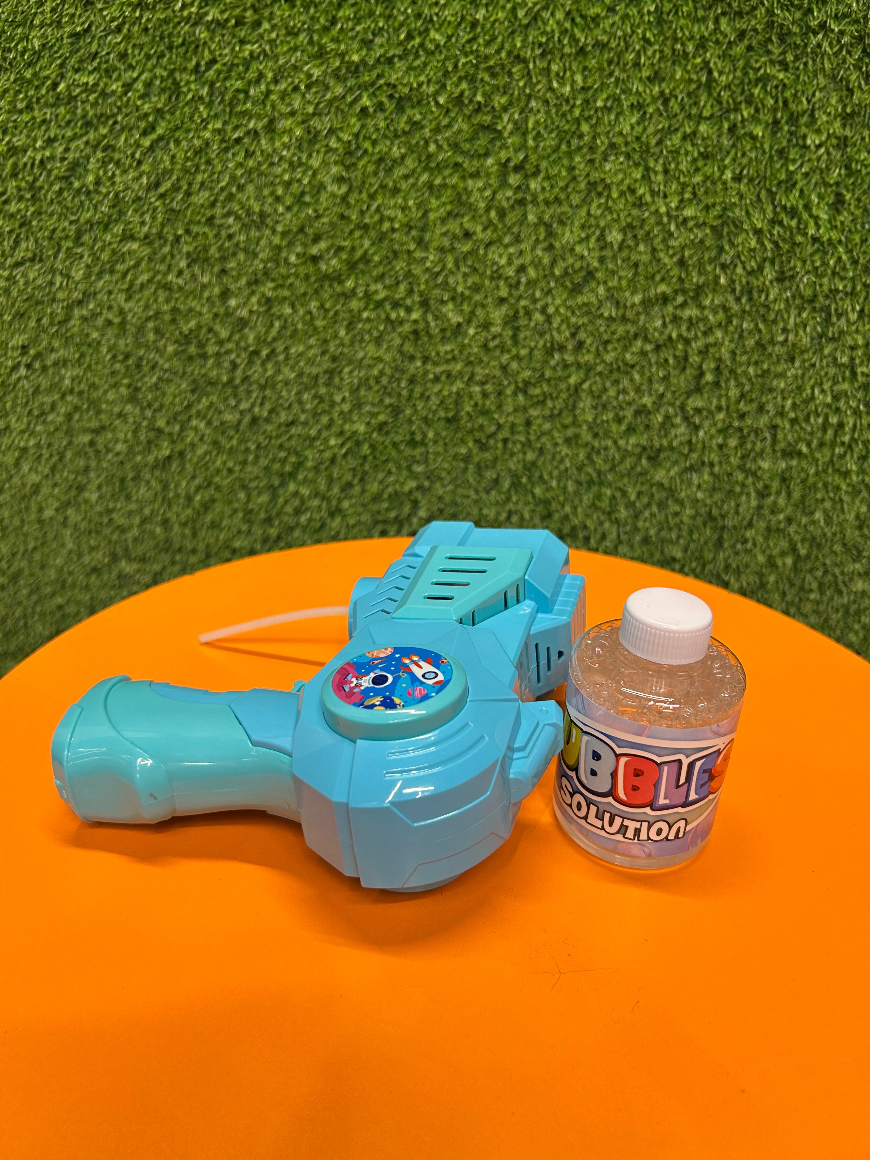 Bubble Machine with Space Cartoon Themed Music and Flashing Lights for Kids