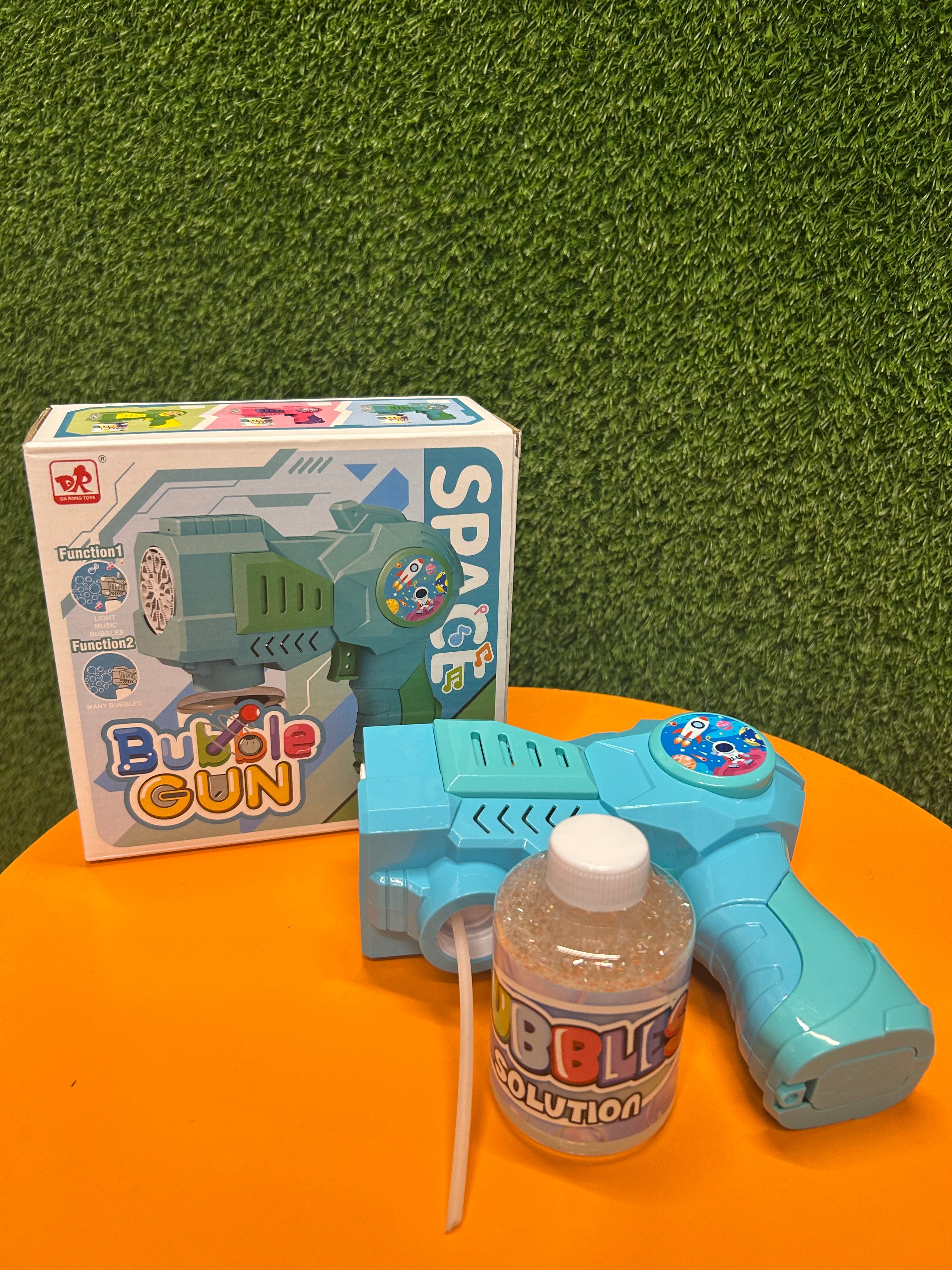 Bubble Machine with Space Cartoon Themed Music and Flashing Lights for Kids