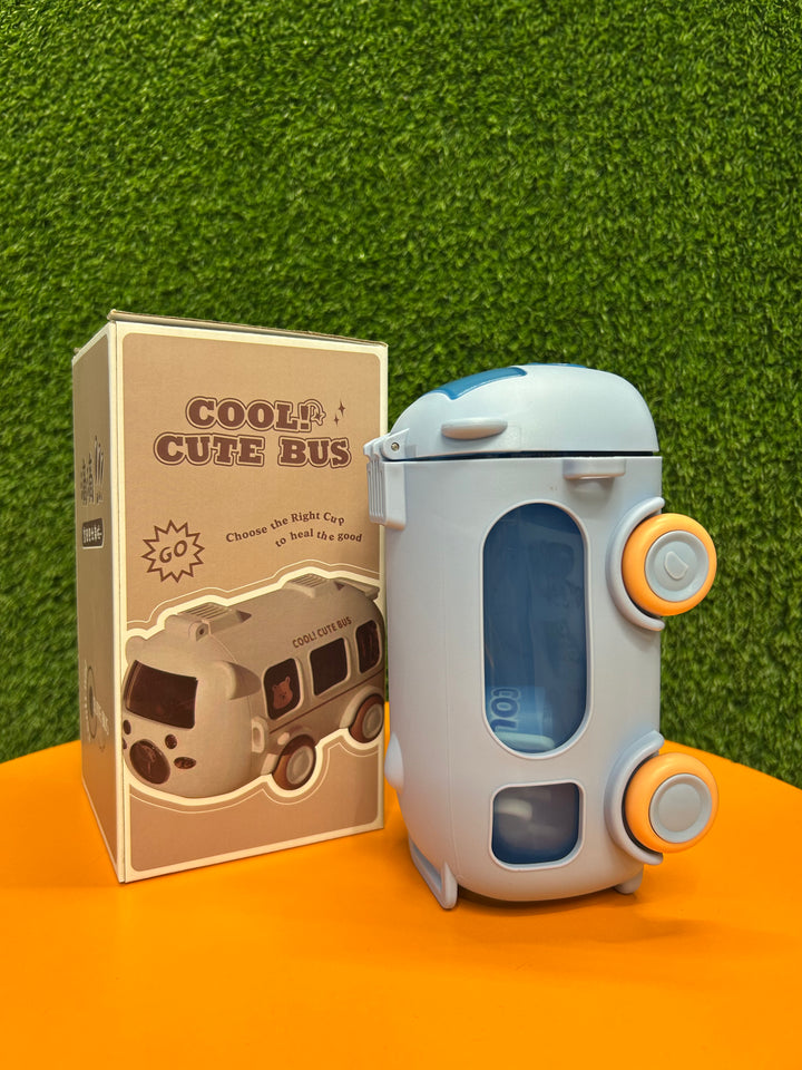 Portable Cute Bear Car Water Bottle with Shoulder Strap for Kids with strap | 500 ML