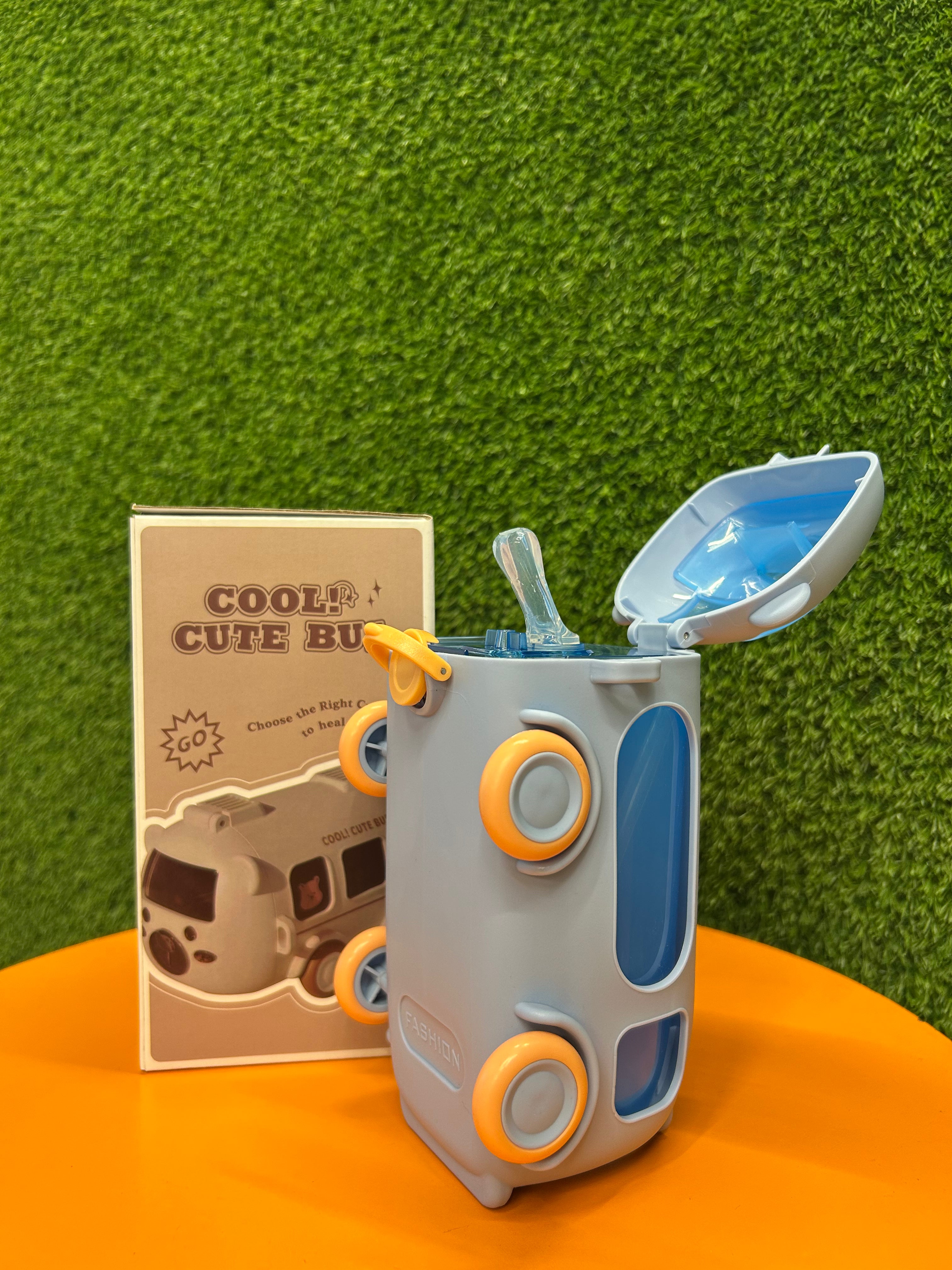 Portable Cute Bear Car Water Bottle with Shoulder Strap for Kids with strap | 500 ML