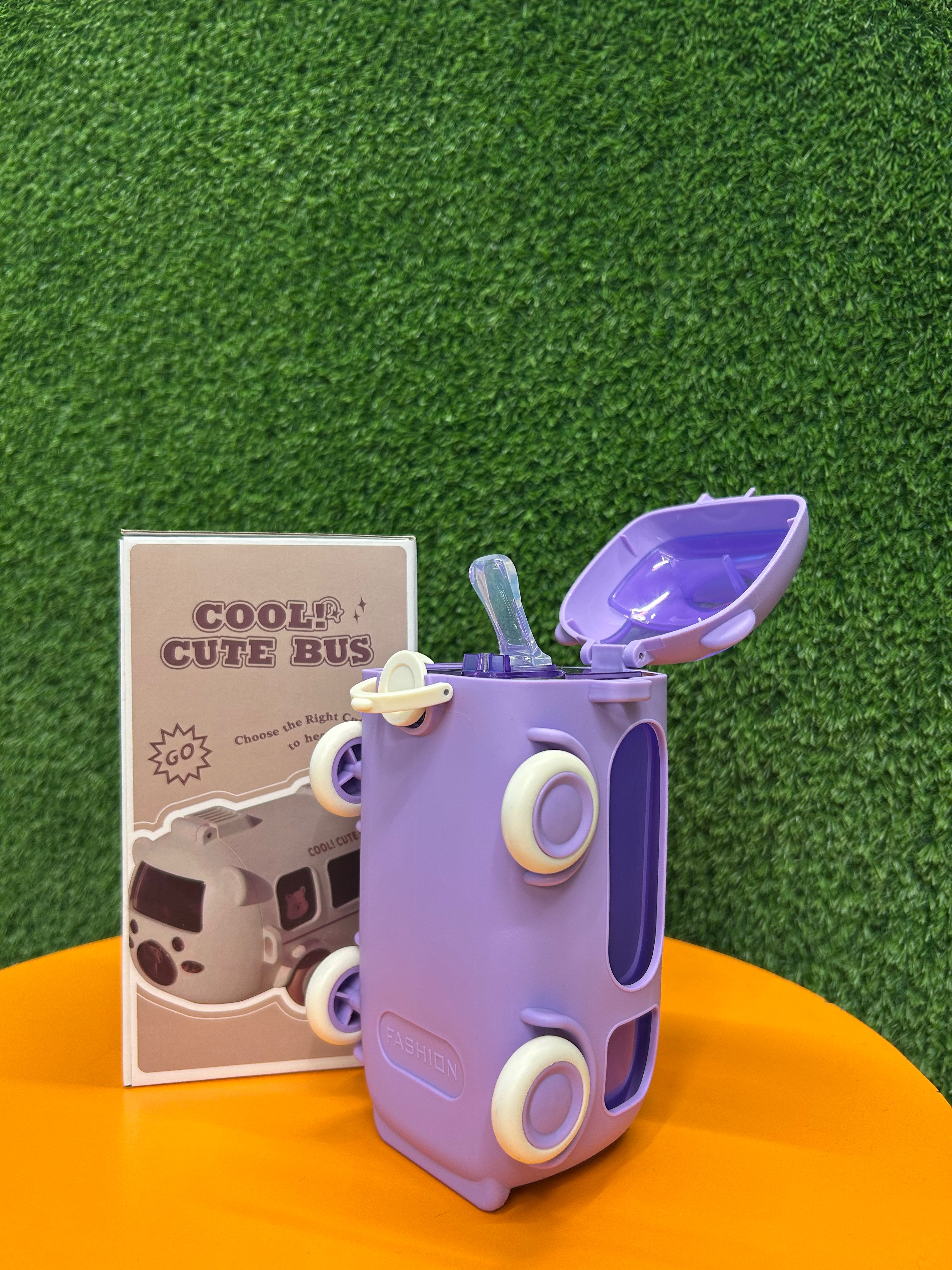 Portable Cute Bear Car Water Bottle with Shoulder Strap for Kids with strap | 500 ML