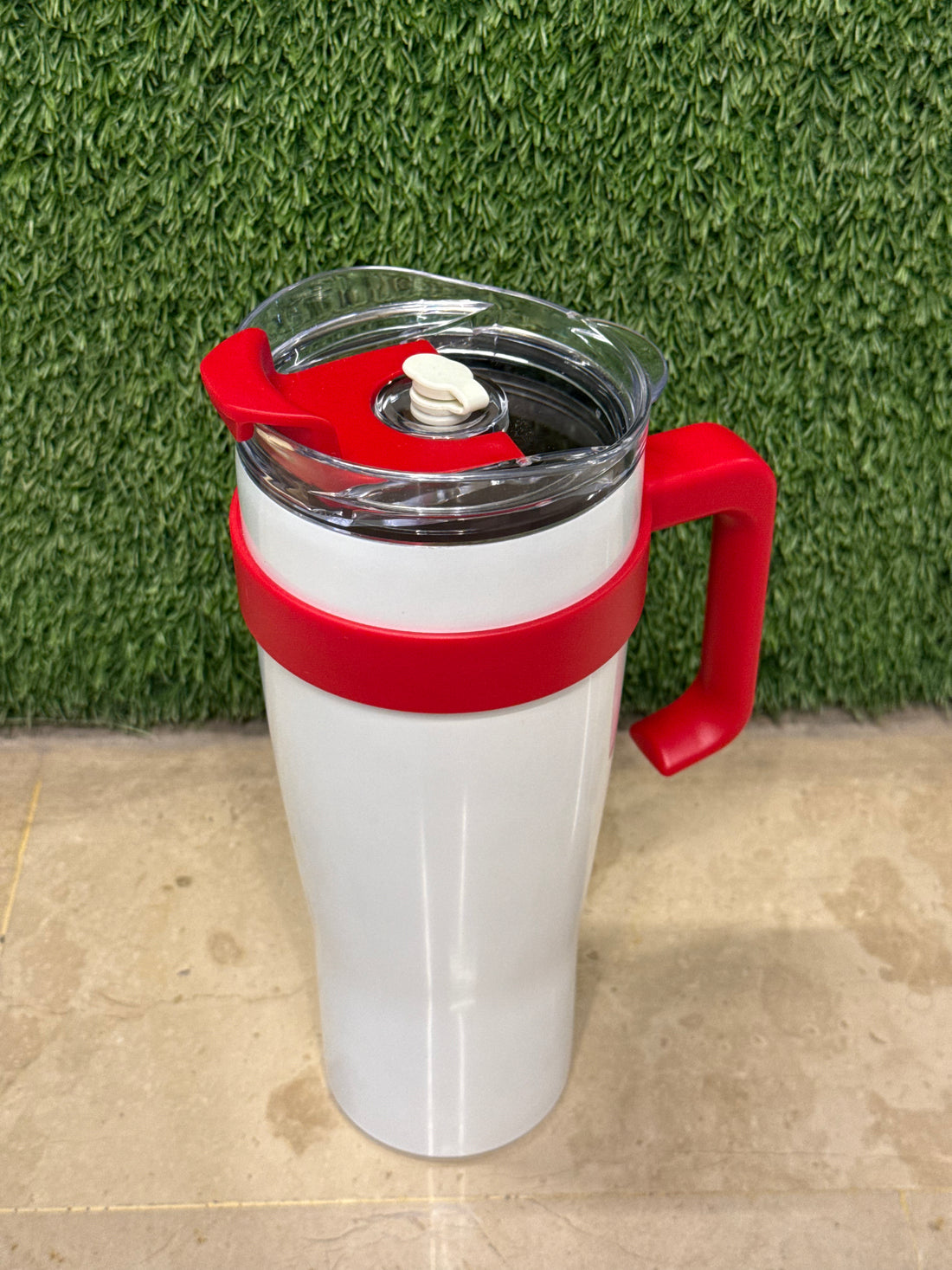 Vacuum  Insulated Gradient Tumbler With Lid and Steel Straw 40oz | White