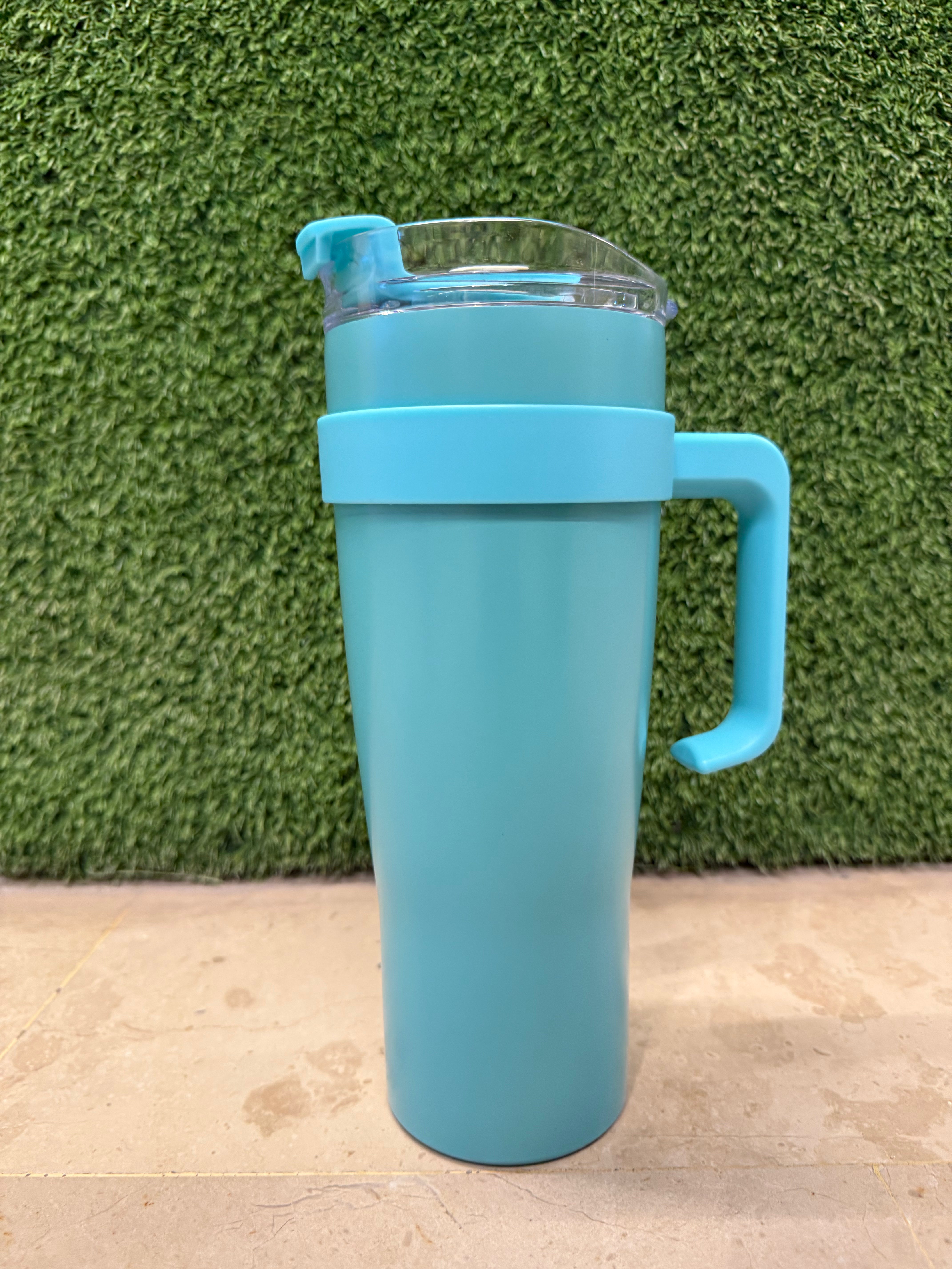 Vacuum  Insulated Gradient Tumbler With Lid and Steel Straw 40oz | Teal