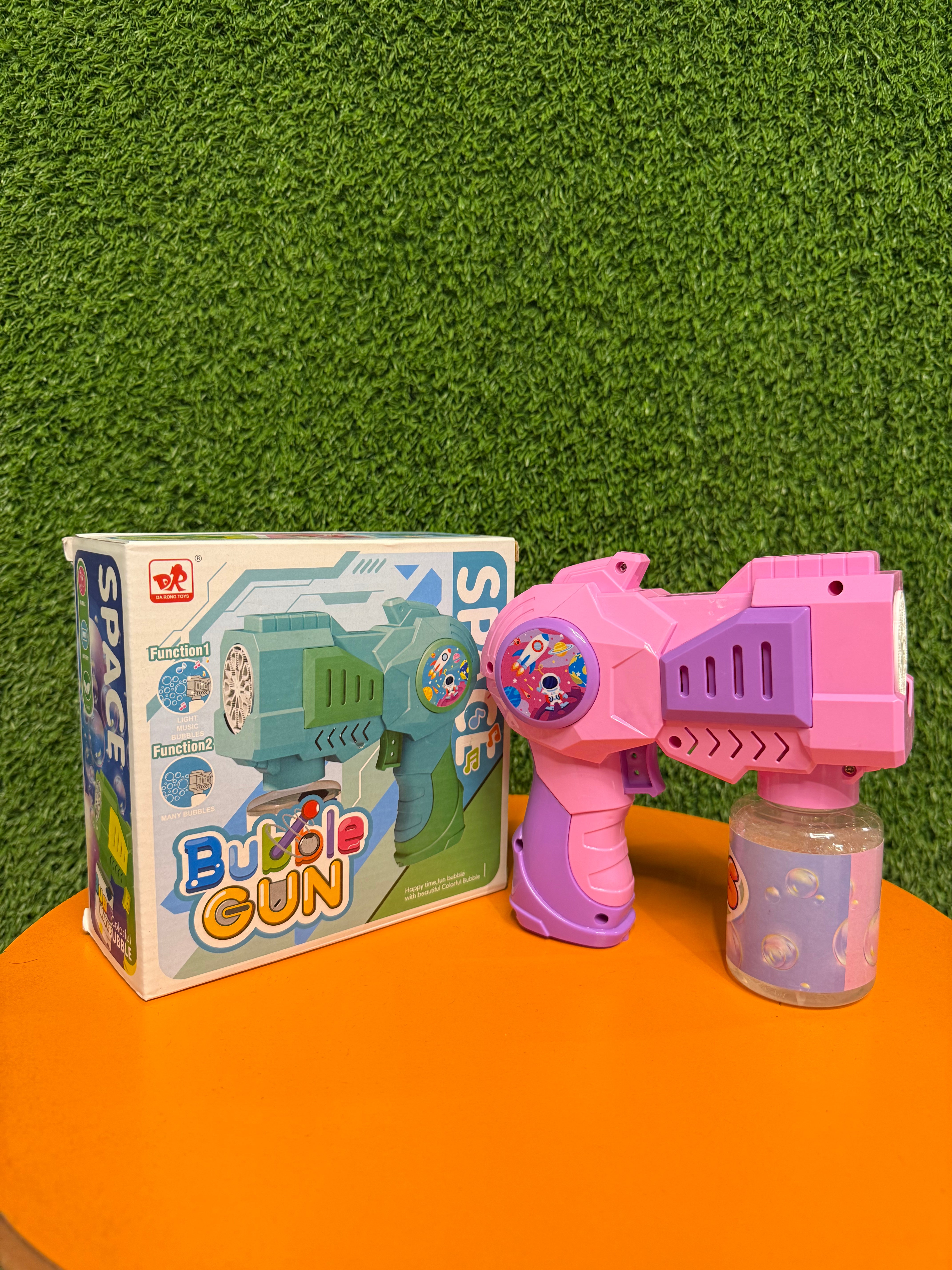 Bubble Machine with Space Cartoon Themed Music and Flashing Lights for Kids