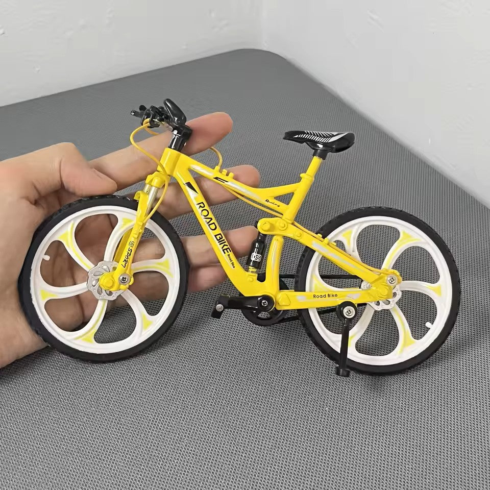 Mini 1:8 Alloy Bicycle Model Diecast Metal | Yellow